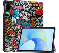 Case2go - étui pour tablette Étui pour tablette Honor Pad X9 (2023) - 11.5 Pouce - Mallette à trois volets - Protection ultime - Graffiti