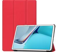 Case2go - étui pour tablette Étui pour tablette Huawei MatePad 11 - 11 Pouce - Mallette à trois volets - Protection ultime - Rouge