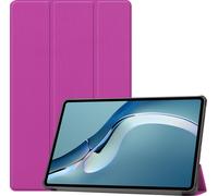 Case2go - étui pour tablette Étui pour tablette Huawei MatePad Pro 12.6 (2021) - 12.6 Pouce - Mallette à trois volets - Protection ultime - Pourpre