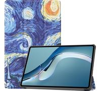 Case2go - étui pour tablette Étui pour tablette Huawei MatePad Pro 12.6 (2021) - 12.6 Pouce - Mallette à trois volets - Protection ultime - Sterrenhemel