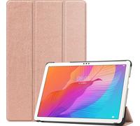 Case2go - étui pour tablette Étui pour tablette Huawei MatePad T 10S 10.1 inch (2020) - 10.1 Pouce - Mallette à trois volets - Protection ultime - Rosé l'or