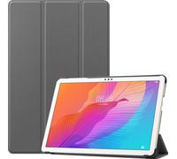 Case2go - étui pour tablette Étui pour tablette Huawei MatePad T 10S 10.1 inch (2020) - 10.1 Pouce - Mallette à trois volets - Protection ultime - Gris