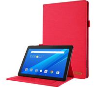Case2go - étui pour tablette Étui pour tablette Lenovo Tab E10 10.1 inch (2019) - 10.1 Pouce - Avec fonction de support - Protection ultime - Rouge