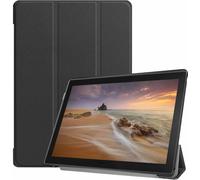 Case2go - étui pour tablette Étui pour tablette Lenovo Tab E10 10.1 inch (2019) - 10.1 Pouce - Mallette à trois volets - Protection ultime - Noir