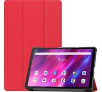 Case2go - étui pour tablette Étui pour tablette Lenovo Tab K10 10.3 (2021) - 10.3 Pouce - Mallette à trois volets - Protection ultime - Rouge