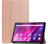 Case2go - étui pour tablette Étui pour tablette Lenovo Tab K10 10.3 (2021) - 10.3 Pouce - Mallette à trois volets - Protection ultime - Rose l'or