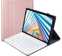 Case2go - étui pour tablette Étui pour tablette Lenovo Tab M10 Plus 3rd Gen 10.6 (2022) - 10.6 Pouce - Clavier Bluetooth - Protection ultime - Rosé-l'or