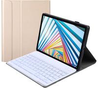 Case2go - étui pour tablette Étui pour tablette Lenovo Tab M10 Plus 3rd Gen 10.6 (2022) - 10.6 Pouce - Clavier Bluetooth - Protection ultime - l'or