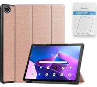 Case2go - étui pour tablette Étui pour tablette Lenovo Tab M10 Plus 3rd Gen 10.6 (2022) - 10.6 Pouce - Mallette à trois volets - Protection ultime - Rosé l'or