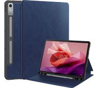 Case2go - étui pour tablette Étui pour tablette Lenovo Tab P12 - 12.7 Pouce - Couverture d'entreprise - Protection ultime - Sombre Bleu