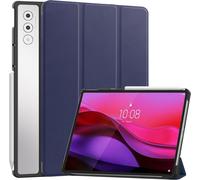 Case2go - étui pour tablette Étui pour tablette Lenovo Yoga Tab Plus - 12.7 Pouce - Mallette à trois volets - Protection ultime - Sombre Bleu
