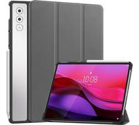 Case2go - étui pour tablette Étui pour tablette Lenovo Yoga Tab Plus - 12.7 Pouce - Mallette à trois volets - Protection ultime - Gris
