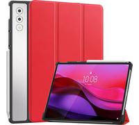 Case2go - étui pour tablette Étui pour tablette Lenovo Yoga Tab Plus - 12.7 Pouce - Mallette à trois volets - Protection ultime - Rouge