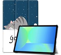 Case2go - étui pour tablette Étui pour tablette Samsung Galaxy Tab S10 FE - 10.9 Inch - 10.9 Pouce - Mallette à trois volets - Protection ultime - Bonne nuit