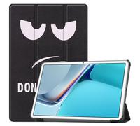 Case2go - étui pour tablette Huawei MatePad etui Étui pour tablette Huawei MatePad 11 - 11 Pouce - Mallette à trois volets - Protection ultime - Don’t touch me