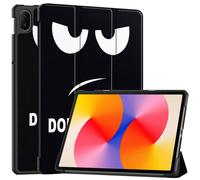 Case2go - étui pour tablette Huawei MatePad SE 11 etui Étui pour tablette Huawei MatePad SE 11 (2024) - 11 Pouce - Mallette à trois volets - Protection ultime - Don’t touch me