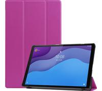 Case2go - étui pour tablette Lenovo Tab M10 HD 2nd gen coque Étui pour tablette Lenovo Tab M10 HD Gen 2 - 10.1 Pouce - Mallette à trois volets - Protection ultime - Pourpre