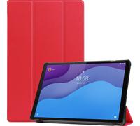 Case2go - étui pour tablette Lenovo Tab M10 HD 2nd gen coque Étui pour tablette Lenovo Tab M10 HD Gen 2 - 10.1 Pouce - Mallette à trois volets - Protection ultime - Rouge