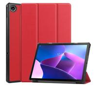 Case2go - étui pour tablette Lenovo Tab M10 Plus 3rd génération coque Étui pour tablette Lenovo Tab M10 Plus 3rd Gen 10.6 (2022) - 10.6 Pouce - Mallette à trois volets - Protection ultime - Rouge