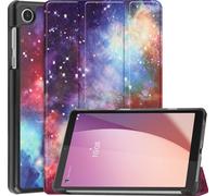 Case2go - étui pour tablette Lenovo Tab M8 4th Gen housse Étui pour tablette Lenovo Tab M8 4th Gen (8 Inch) - 8 Pouce - Mallette à trois volets - Protection ultime - Galaxy