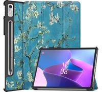 Case2go - étui pour tablette lenovo tab p11 pro gen 2 etui Étui pour tablette Lenovo Tab P11 Pro 2nd Gen - 11.2 Pouce - Mallette à trois volets - Protection ultime - Blancte Fleur
