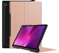Case2go - étui pour tablette Lenovo Yoga Tab 11 coque Étui pour tablette Lenovo Yoga Tab 11 (2021) - 11 Pouce - Mallette à trois volets - Protection ultime - Rose l'or