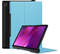 Case2go - étui pour tablette Lenovo Yoga Tab 11 coque Étui pour tablette Lenovo Yoga Tab 11 (2021) - 11 Pouce - Mallette à trois volets - Protection ultime - Lumière Bleu