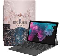 Case2go - étui pour tablette Microsoft Surface Pro 7 coque Étui pour tablette Microsoft Surface Pro 7 (12.3 Inch) - 12.3 Pouce - Mallette à trois volets - Protection ultime - Invitakpns