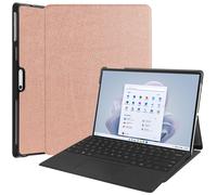 Case2go - étui pour tablette Microsoft Surface Pro 9 etui Étui pour tablette Microsoft Surface Pro 9 - 13 Pouce - Avec fonction de support - Protection ultime - Rose l'or