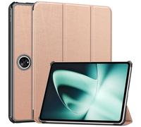 Case2go - étui pour tablette OnePlus Pad etui Étui pour tablette OnePlus Pad (2023) - 11.61 Pouce - Mallette à trois volets - Protection ultime - Rose l'or