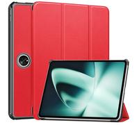 Case2go - étui pour tablette OnePlus Pad etui Étui pour tablette OnePlus Pad (2023) - 11.61 Pouce - Mallette à trois volets - Protection ultime - Rouge