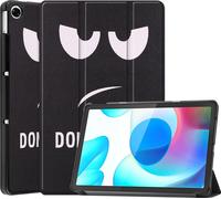 Case2go - étui pour tablette Realme Pad etui Étui pour tablette Realme Pad 10.4 (2021) - 10.4 Pouce - Mallette à trois volets - Protection ultime - Don’t touch me