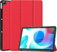 Case2go - étui pour tablette Realme Pad etui Étui pour tablette Realme Pad 10.4 (2021) - 10.4 Pouce - Mallette à trois volets - Protection ultime - Rouge
