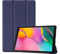 Case2go - étui pour tablette Samsung Galaxy Tab A 10.1 (2019) coque Étui pour tablette Samsung Galaxy Tab A 10.1 (2019) - 10.1 Pouce - Mallette à trois volets - Protection ultime - Sombre Bleu
