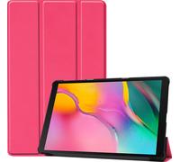 Case2go - étui pour tablette Samsung Galaxy Tab A 10.1 (2019) coque Étui pour tablette Samsung Galaxy Tab A 10.1 (2019) - 10.1 Pouce - Mallette à trois volets - Protection ultime - Magenta