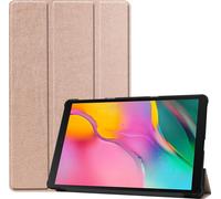 Case2go - étui pour tablette Samsung Galaxy Tab A 10.1 (2019) coque Étui pour tablette Samsung Galaxy Tab A 10.1 (2019) - 10.1 Pouce - Mallette à trois volets - Protection ultime - Rose l'or