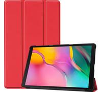 Case2go - étui pour tablette Samsung Galaxy Tab A 10.1 (2019) coque Étui pour tablette Samsung Galaxy Tab A 10.1 (2019) - 10.1 Pouce - Mallette à trois volets - Protection ultime - Rouge