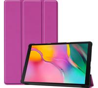 Case2go - étui pour tablette Samsung Galaxy Tab A 10.1 (2019) coque Étui pour tablette Samsung Galaxy Tab A 10.1 (2019) - 10.1 Pouce - Mallette à trois volets - Protection ultime - Pourpre