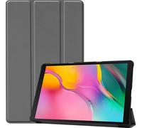 Case2go - étui pour tablette Samsung Galaxy Tab A 10.1 (2019) coque Étui pour tablette Samsung Galaxy Tab A 10.1 (2019) - 10.1 Pouce - Mallette à trois volets - Protection ultime - Gris