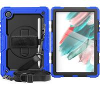 Case2go - étui pour tablette Samsung Galaxy Tab A8 coque Étui pour tablette Samsung Galaxy Tab A8 10.5 (2021) - 10.5 Pouce - Avec protecteur d'écran intégré - Protection ultime - Sombre Bleu