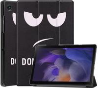 Case2go - étui pour tablette Samsung Galaxy Tab A8 coque Étui pour tablette Samsung Galaxy Tab A8 10.5 (2021) - 10.5 Pouce - Mallette à trois volets - Protection ultime - Don’t touch me