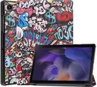 Case2go - étui pour tablette Samsung Galaxy Tab A8 coque Étui pour tablette Samsung Galaxy Tab A8 10.5 (2021) - 10.5 Pouce - Mallette à trois volets - Protection ultime - Grafitti