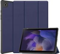 Case2go - étui pour tablette Samsung Galaxy Tab A8 coque Étui pour tablette Samsung Galaxy Tab A8 10.5 (2021) - 10.5 Pouce - Mallette à trois volets - Protection ultime - Sombre Bleu