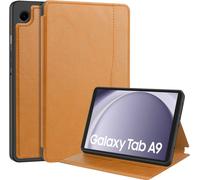 Case2go - étui pour tablette Samsung Galaxy Tab A9 coque Étui pour tablette Samsung Galaxy Tab A9 (2023) - 8.7 Pouce - Couverture d'entreprise - Protection ultime - Lumière Marron