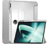 Case2go - étui pour tablette Samsung Galaxy Tab S10 Plus coque Étui pour tablette Oppo OnePlus PAD 2023/Oppo pad 2 - 11.35 Pouce - Mallette à trois volets - Protection ultime - Argent