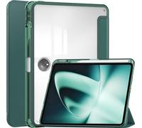 Case2go - étui pour tablette Samsung Galaxy Tab S10 Plus coque Étui pour tablette Oppo OnePlus PAD 2023/Oppo pad 2 - 11.61 Pouce - Mallette à trois volets - Protection ultime - Sombre Vert