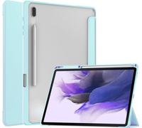 Case2go - étui pour tablette Samsung Galaxy Tab S7 FE etui Étui pour tablette Samsung Galaxy Tab S7 FE (2021) - 12.4 Pouce - Couverture à trois volets avec porte-crayon - Protection ultime - Lumière B