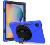 Case2go - étui pour tablette Samsung Galaxy Tab S7 Plus coque Étui pour tablette Samsung Galaxy Tab S7 Plus (2020) - 12.4 Pouce - Avec porte-crayon - Protection ultime - Bleu