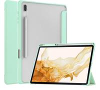 Case2go - étui pour tablette Samsung Galaxy Tab S8 Plus etui Étui pour tablette Samsung Galaxy Tab S8 Plus (2022) - 12.4 iPouce - Couverture à trois volets avec porte-crayon - Protection ultime - Lumi