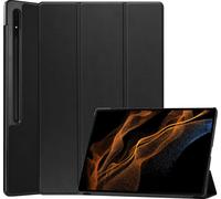 Case2go - étui pour tablette Samsung Galaxy Tab S9 Ultra (2023) coque Étui pour tablette Samsung Galaxy Tab S9 Ultra (2023) - 14.6 Pouce - Mallette à trois volets - Protection ultime - Noir